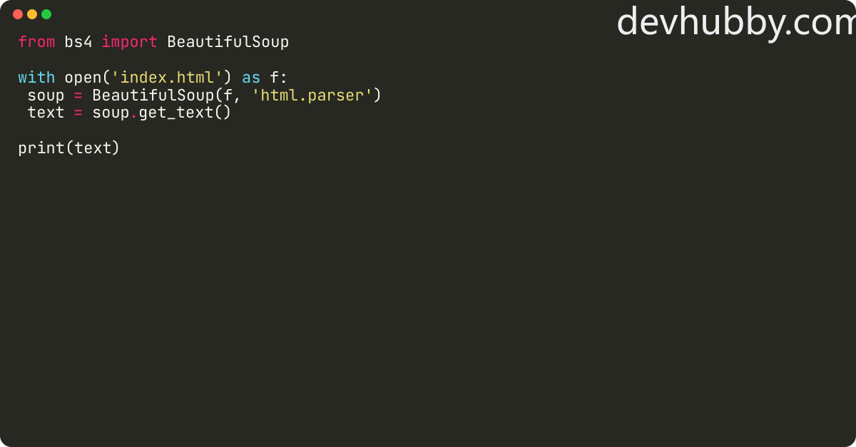 How to extract text from html in BeautifulSoup?