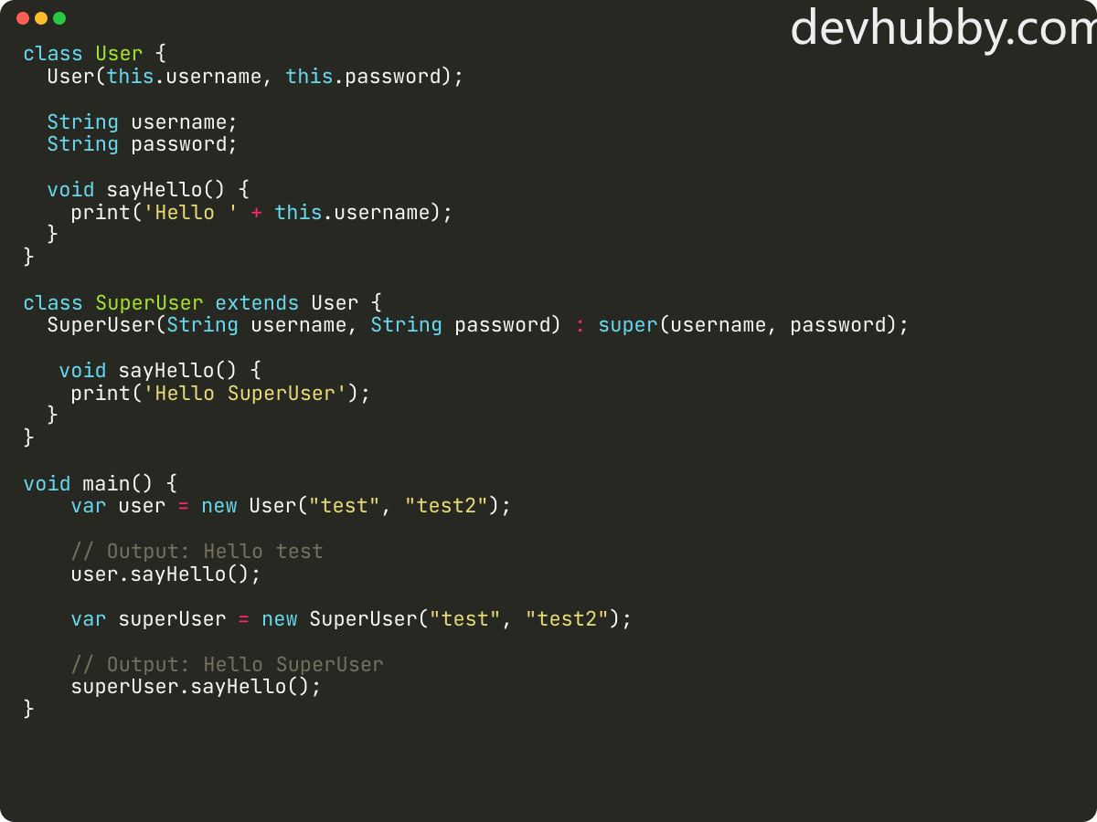 How to extend class in Dart?
