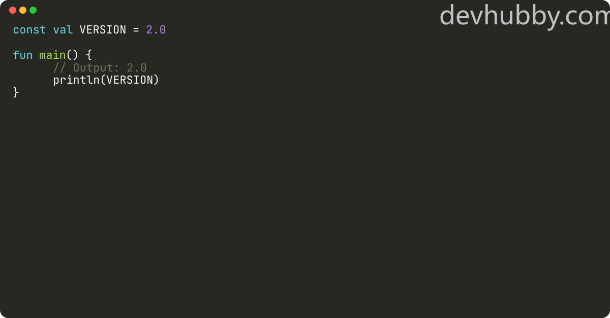 How to define constants in Kotlin?