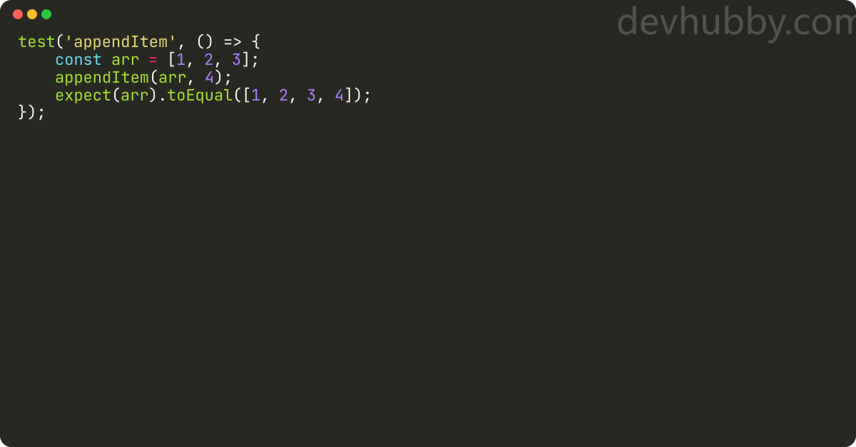 How to test the void function in jest?