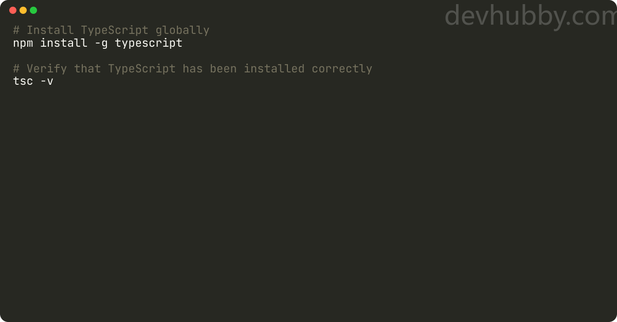 How to install TypeScript globally?