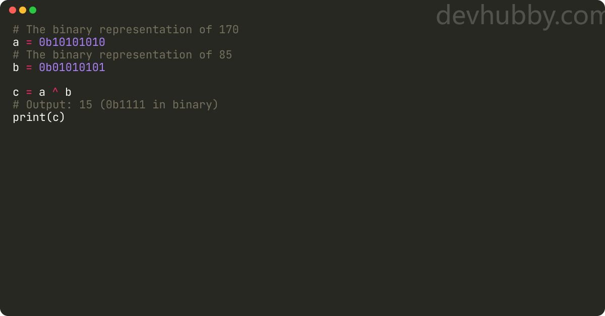 How to xor bytes in Python?