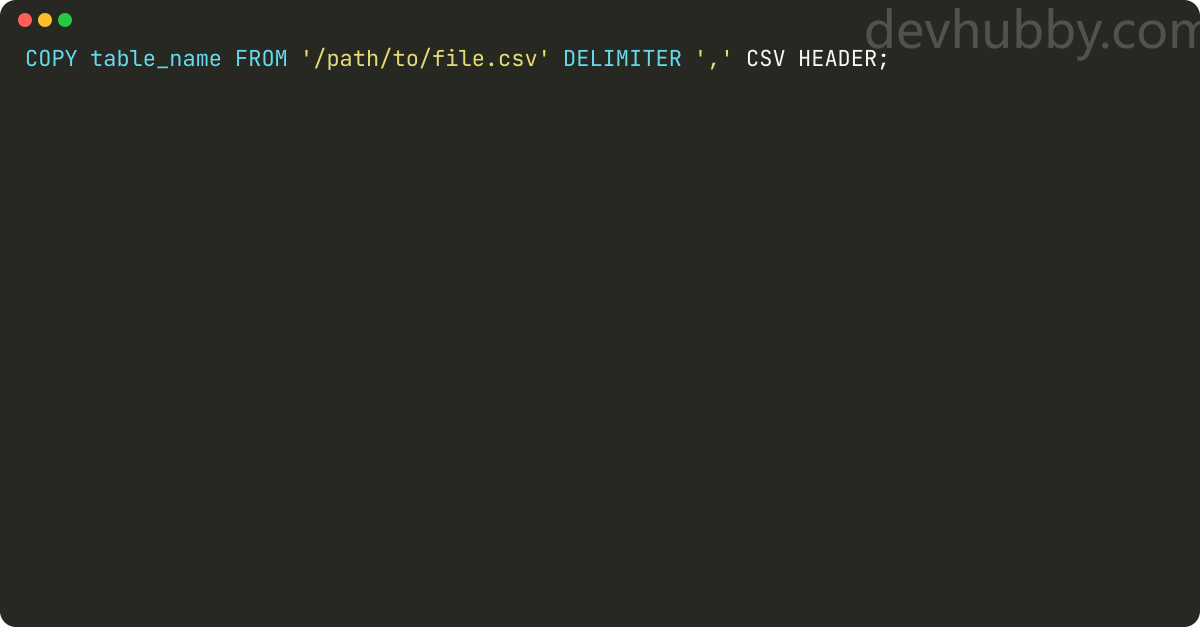 How to do bulk insert in PostgreSQL?