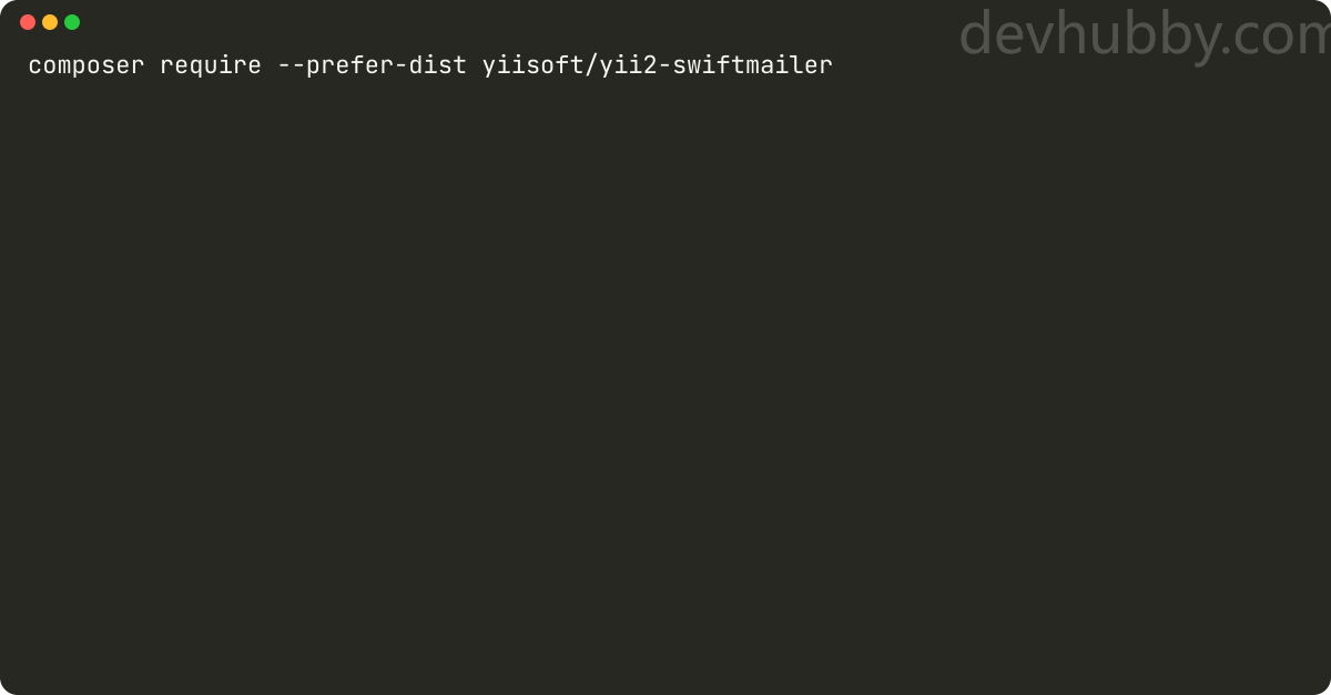 How to use Swiftmailer in Yii2?