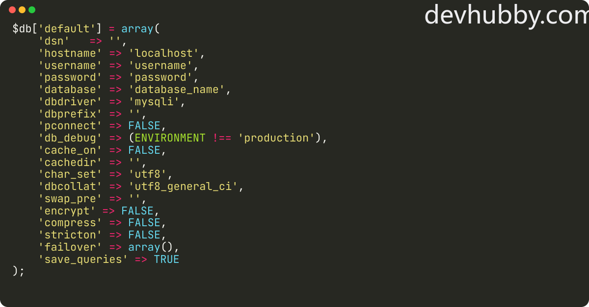 How to connect codeigniter to database?