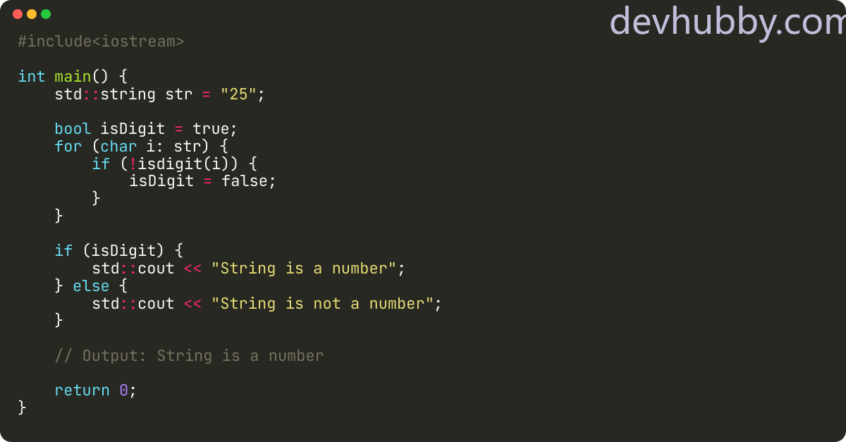 How to check if a string is a number in c 