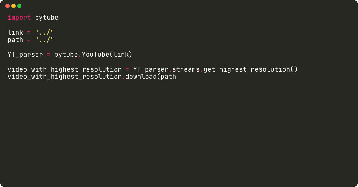 How to download video from Youtube using Python?