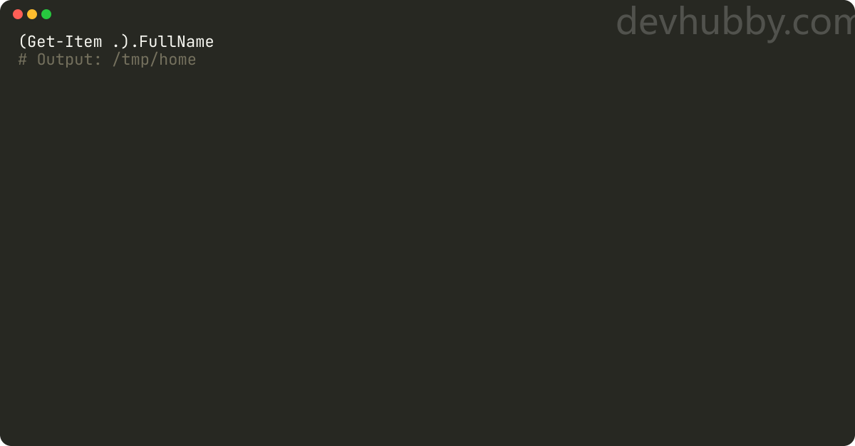 Current Directory In Powershell