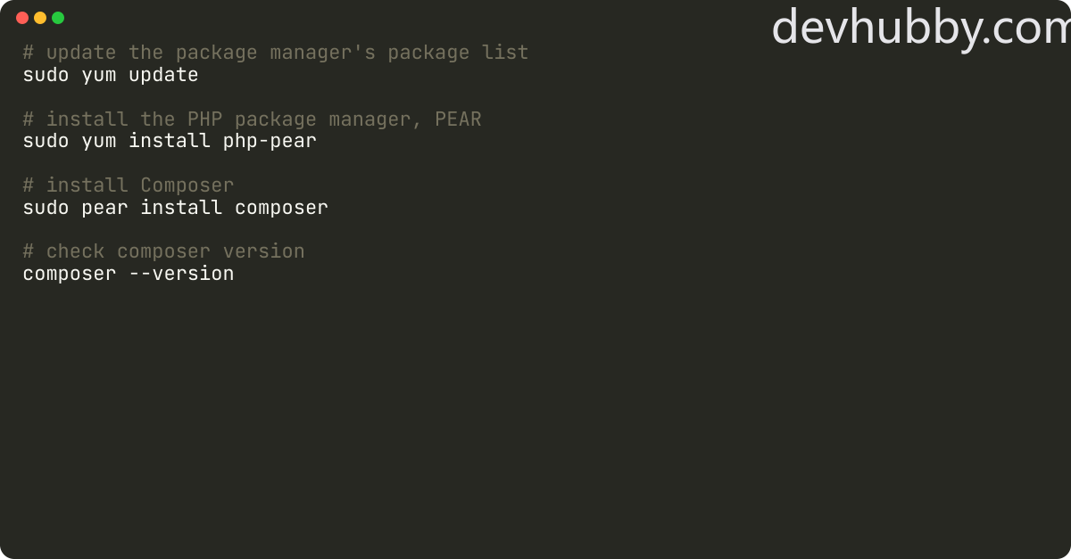How to install composer in Amazon Linux?