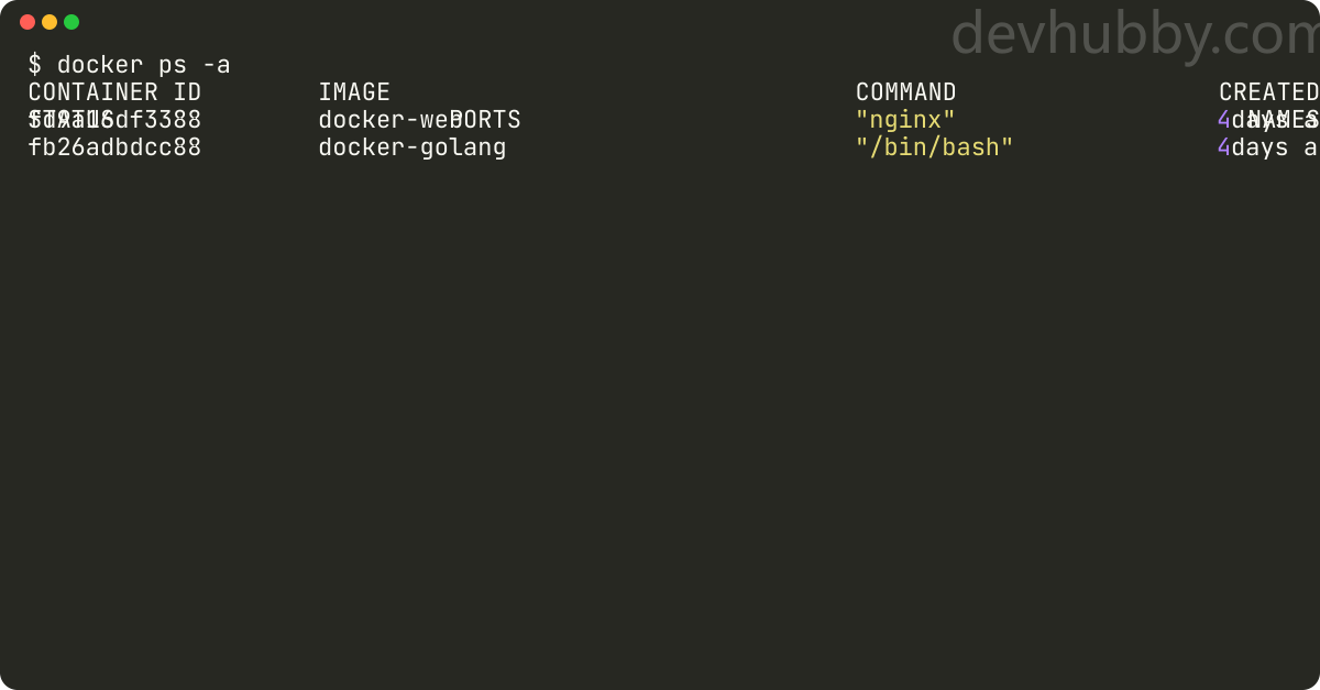 How stop container in Docker?
