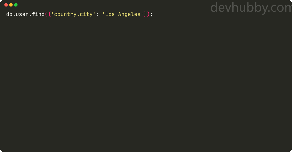 How to find object inside object in mongodb?