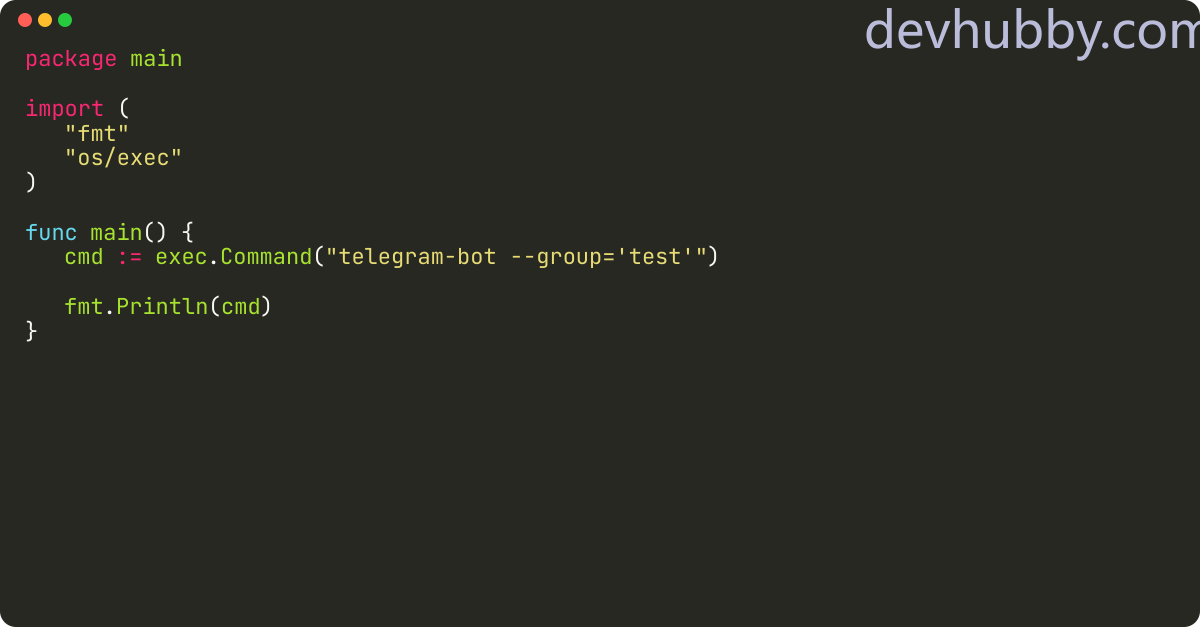 How to exec a shell command in Golang?