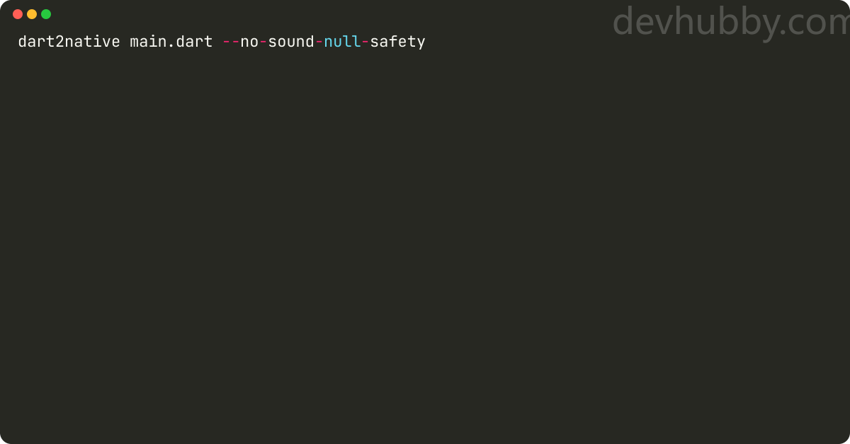 How to disable null safety in Dart?