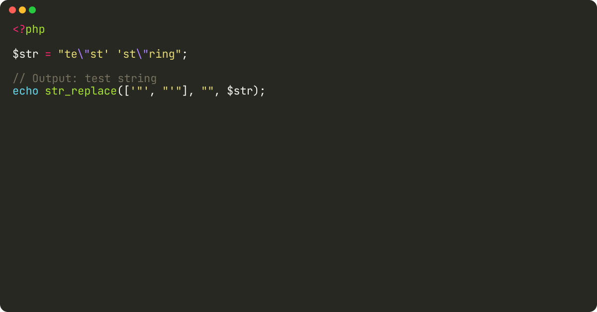How to remove single and double quotes from a string in php?