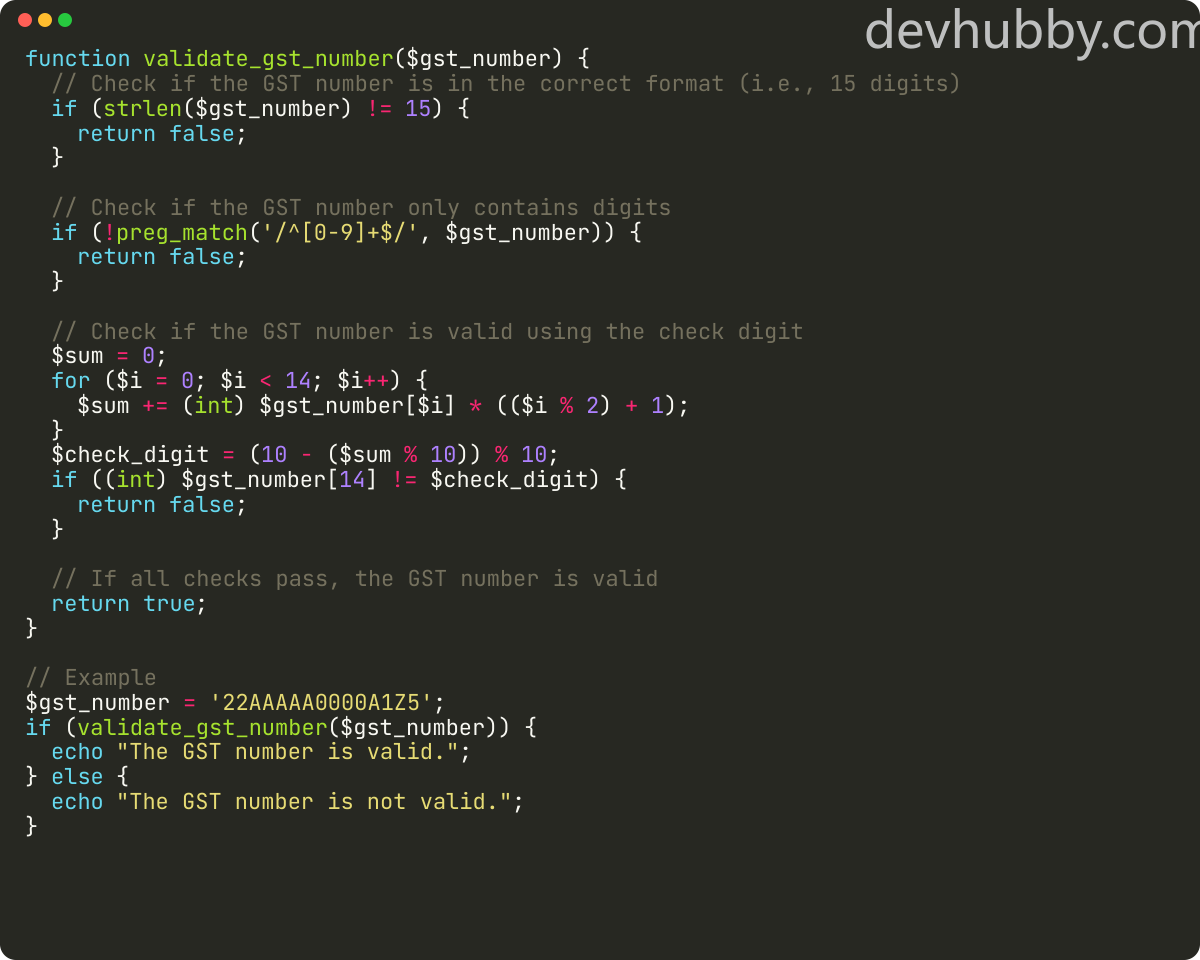how-to-validate-a-gst-number-in-php
