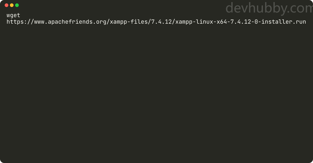 How to install xampp in Ubuntu from the terminal?