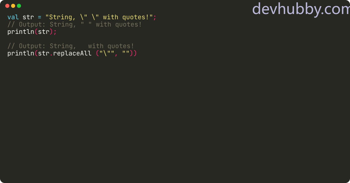 How to remove double quotes from the string in Scala?