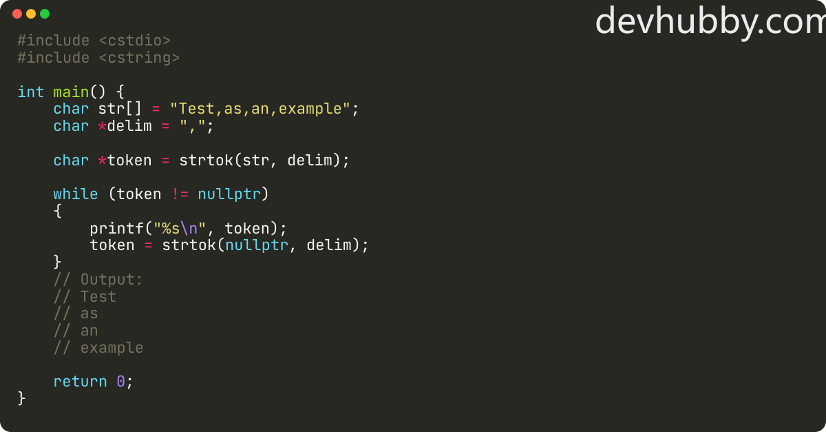 How to split a string by comma in C++?