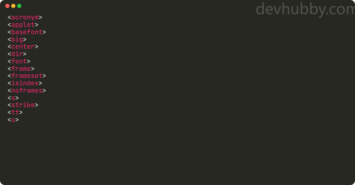 Which HTML element was deprecated in HTML5?