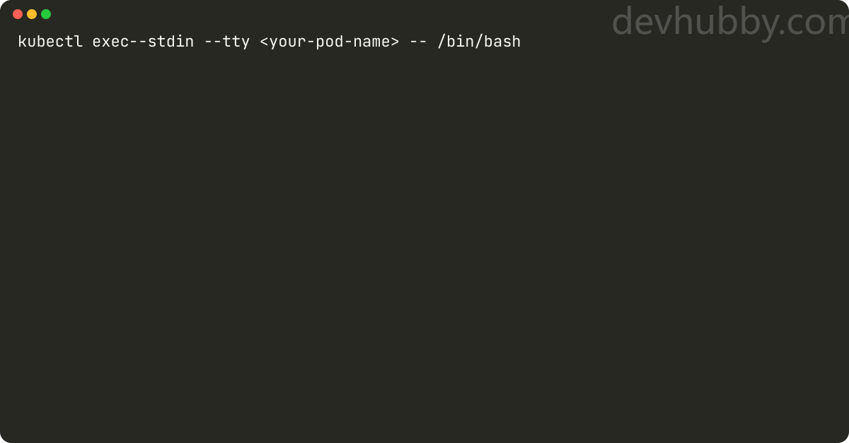 How to enter a pod in