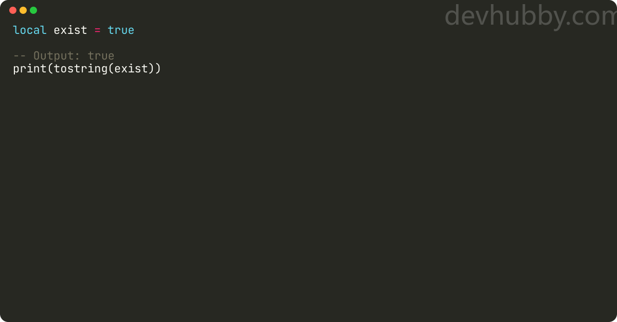 How to print boolean in lua?