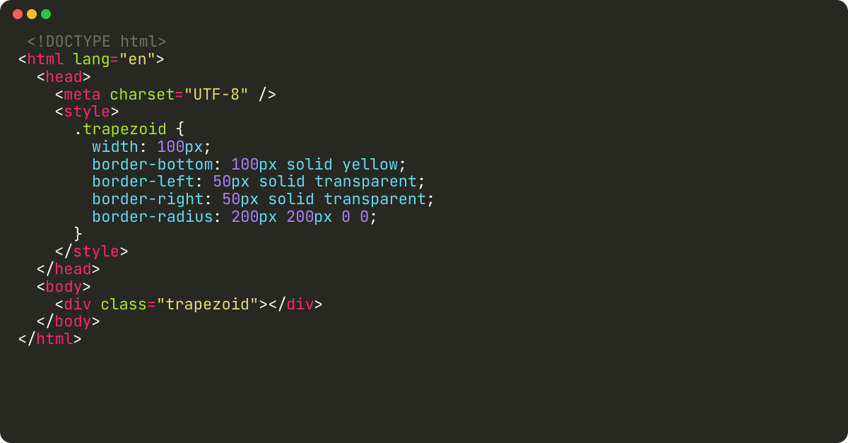 How to make rounded corners trapezoid in CSS?