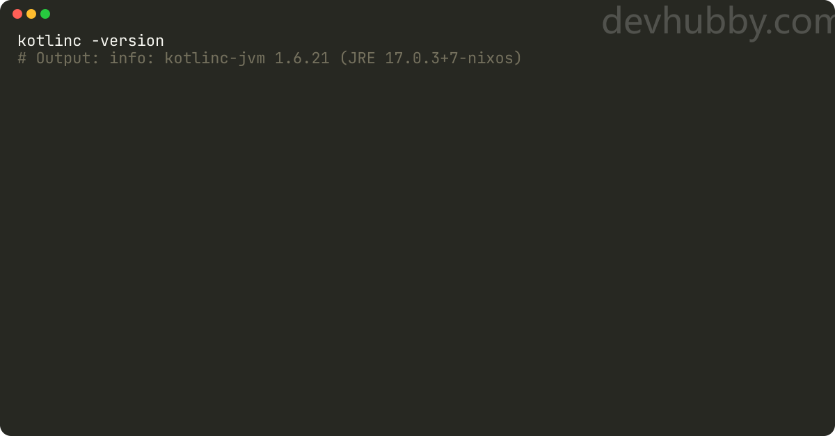 How check the installed Kotlin version?