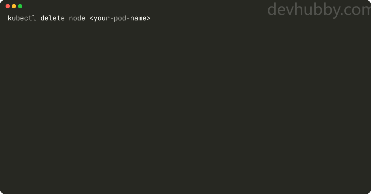How to delete a pod in