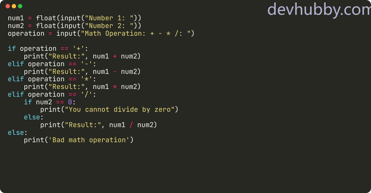 Basic Calculator In Python at Kelly Duppstadt blog