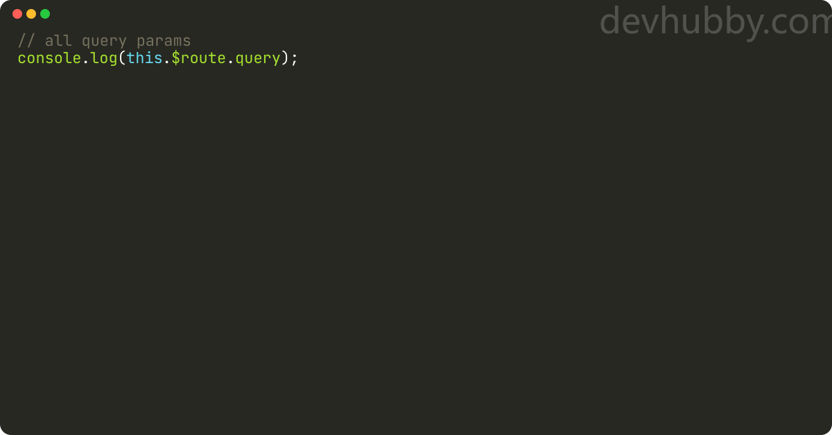 How to get query params in Vue.js?