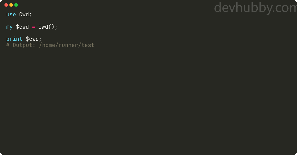 how-to-get-the-current-directory-in-perl