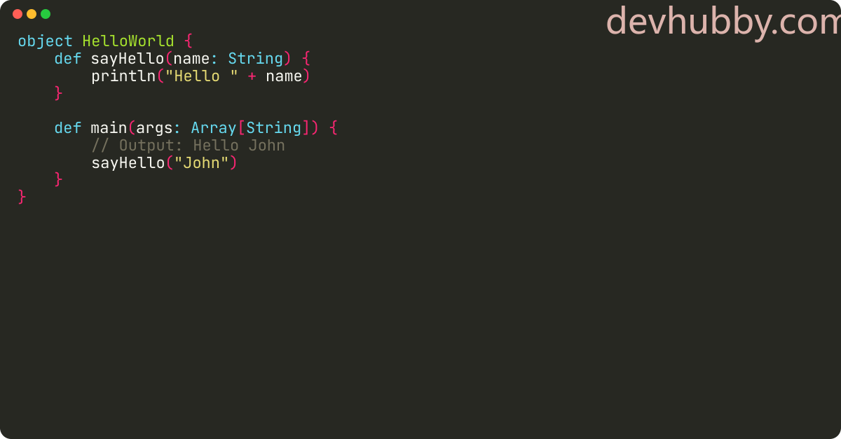 How to pass parameter in Scala function?