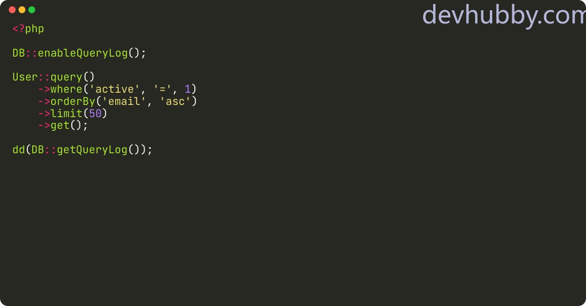How to print query in laravel?