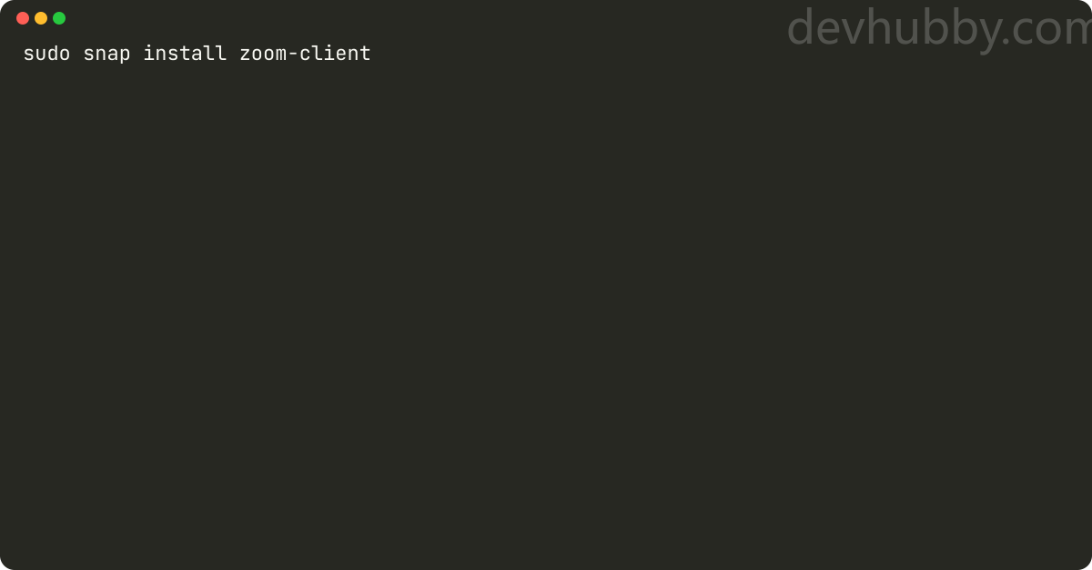 How to install Zoom in Ubuntu?
