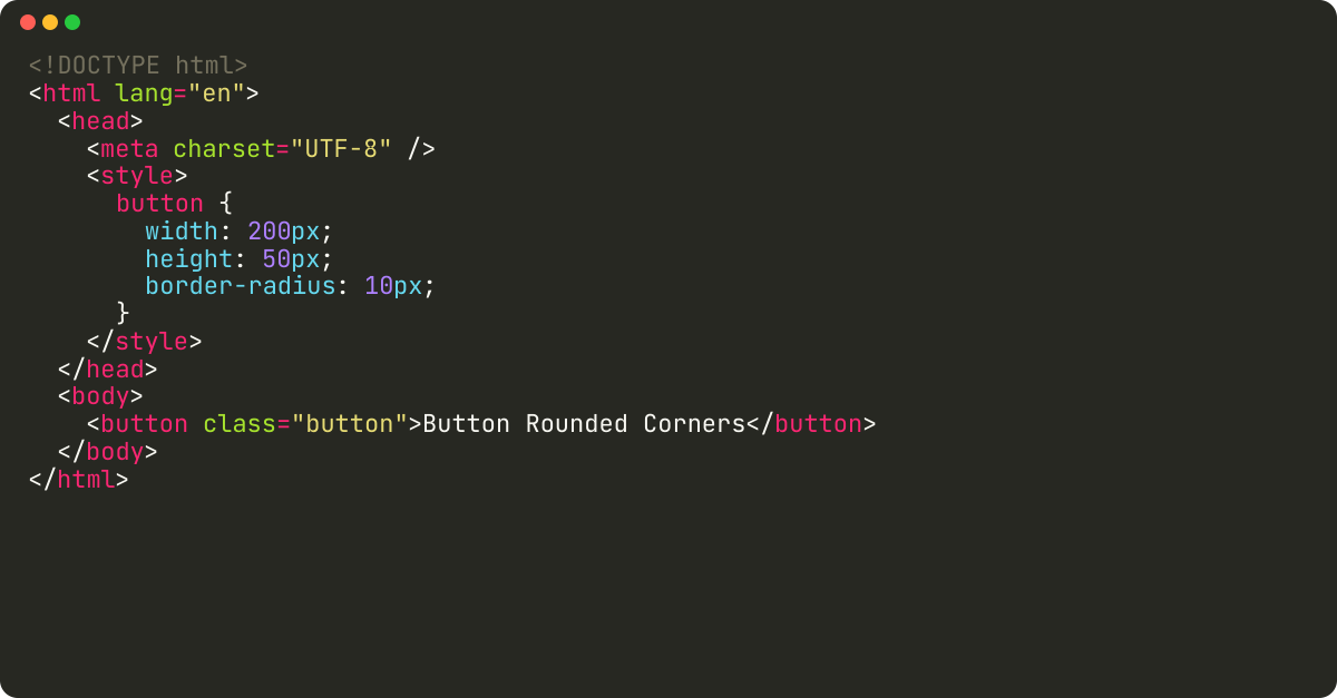 How to make button round using CSS?