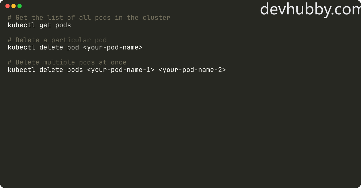 How to stop a pod in