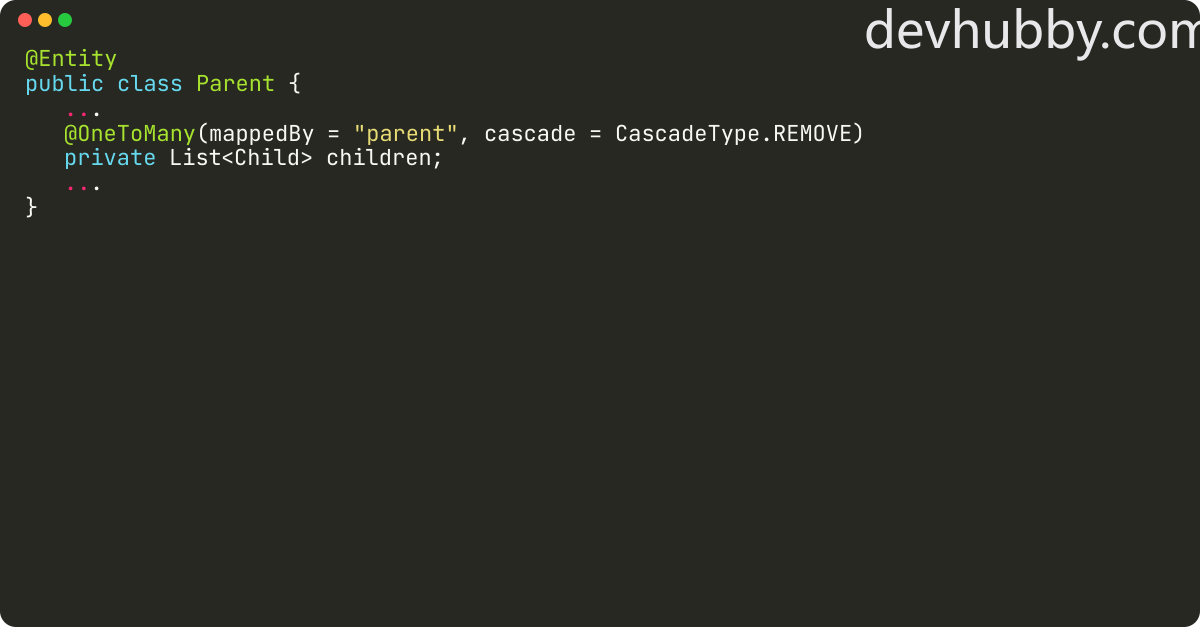 How to delete cascade in Hibernate?