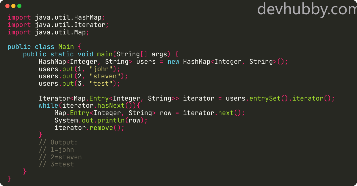 How to get next key in hashmap in Java?