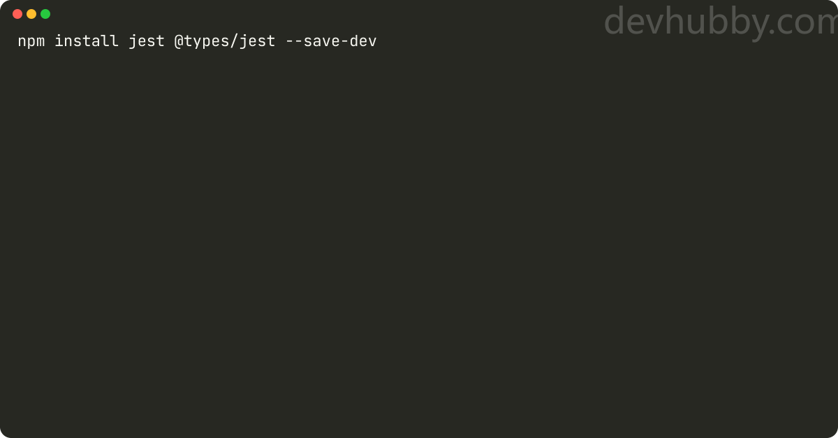 How to setup jest for typescript?