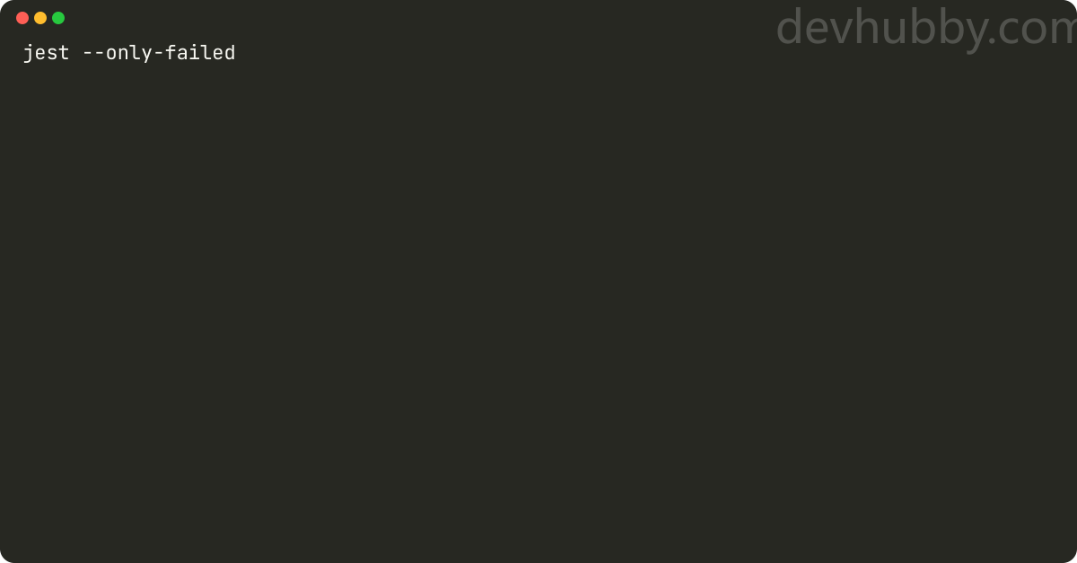 How to show only failed tests in jest?
