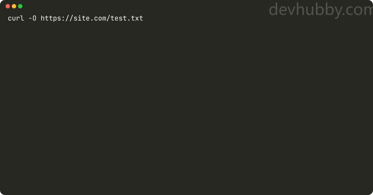 How to download a file with CURL?