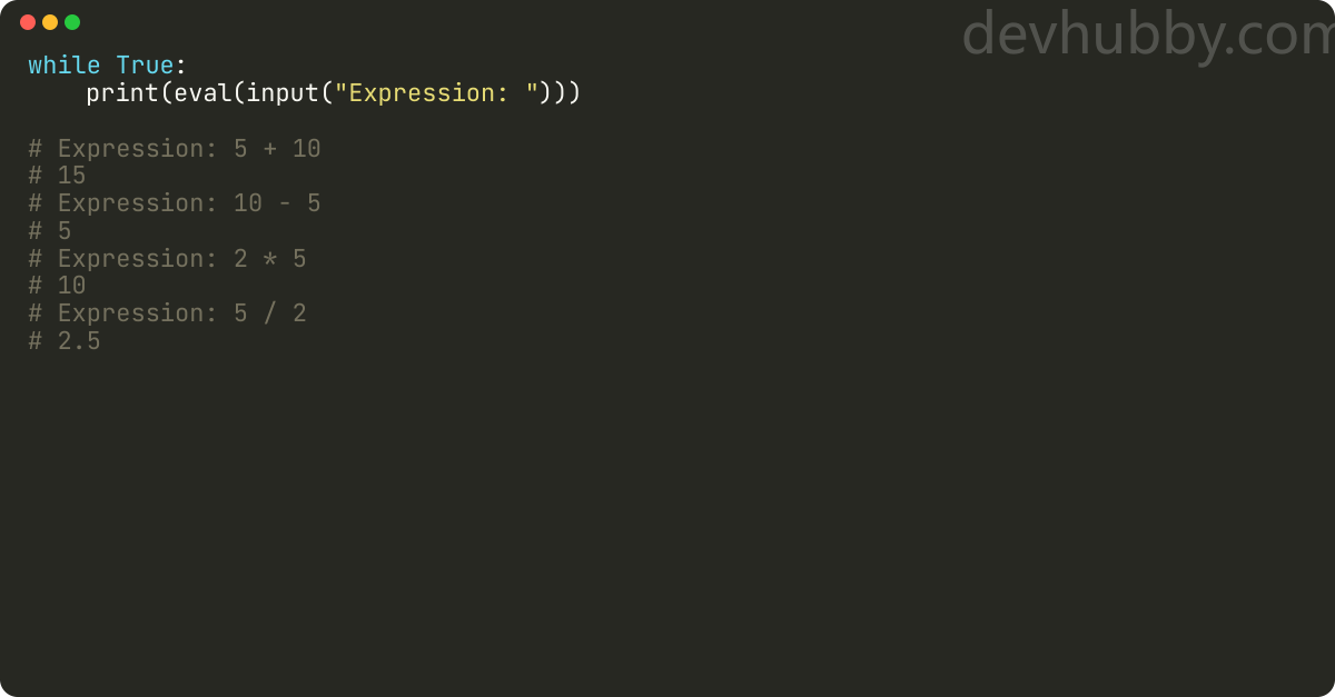 How to create simple calculator in python?