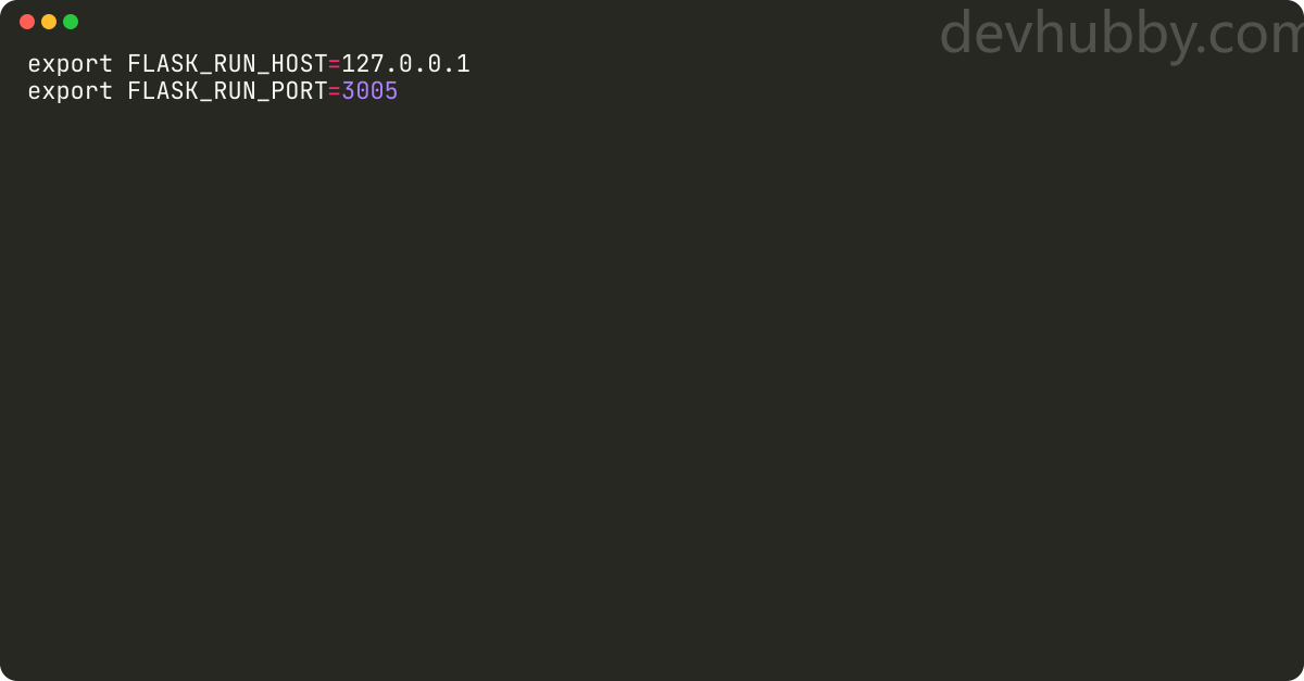 How to change the port number in python flask?