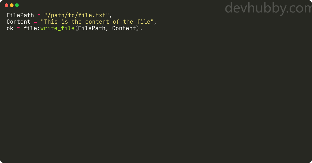How to write a file in Erlang?