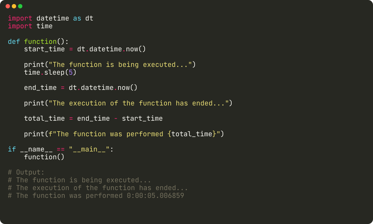 How to get the execution time of program in python?