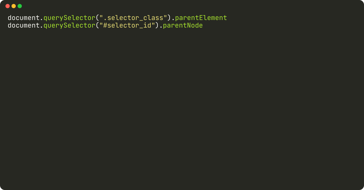 How to get the parent element in Javascript?