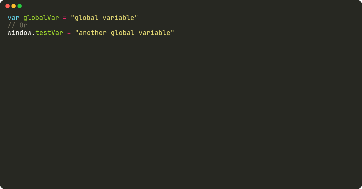 How to declare a global variable in javascript?