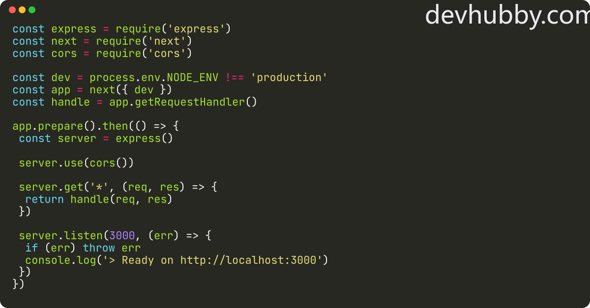 How to enable cors in Next.js?