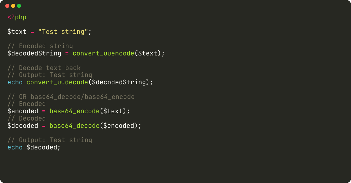 How to encode and decode text in PHP?