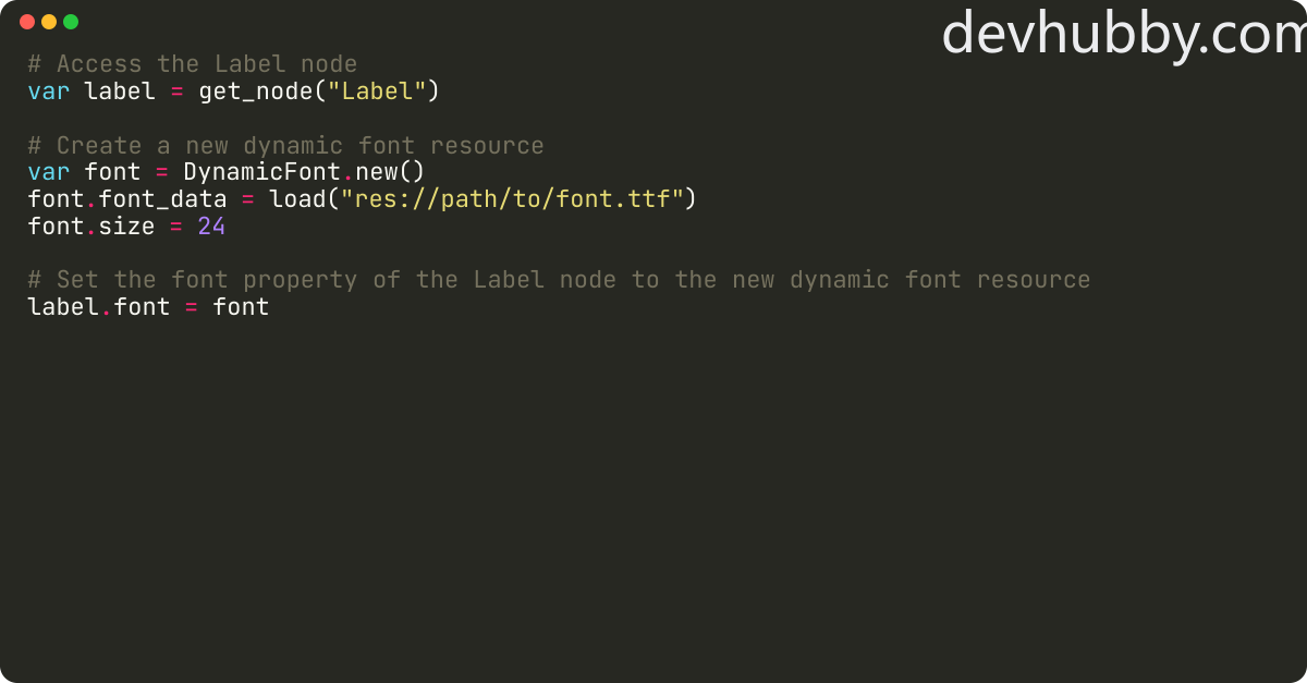 How to change the font size in Godot?